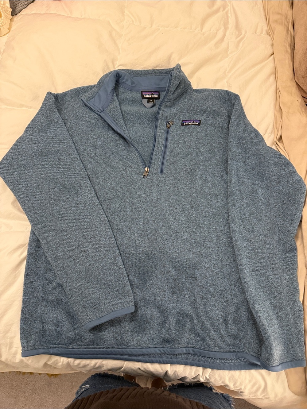 Patagonia Men’s Quarter-Zip Fleece Pullover - Light Blue Heather